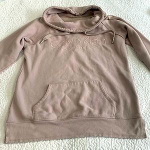 Calvin Klein dusty pink cowl neck sweatshirt